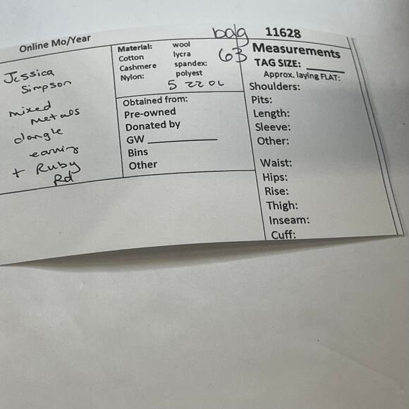 earrings jewelry Two pair new on card silver gold Jessica Simpson Ruby Rd dangle - Picture 7 of 7